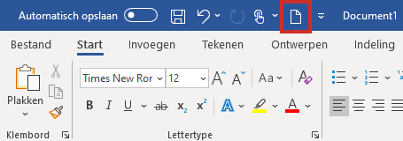 word de basis snel nieuw document